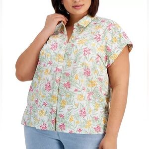 NWT Style & Co Cotton Camp Shirt